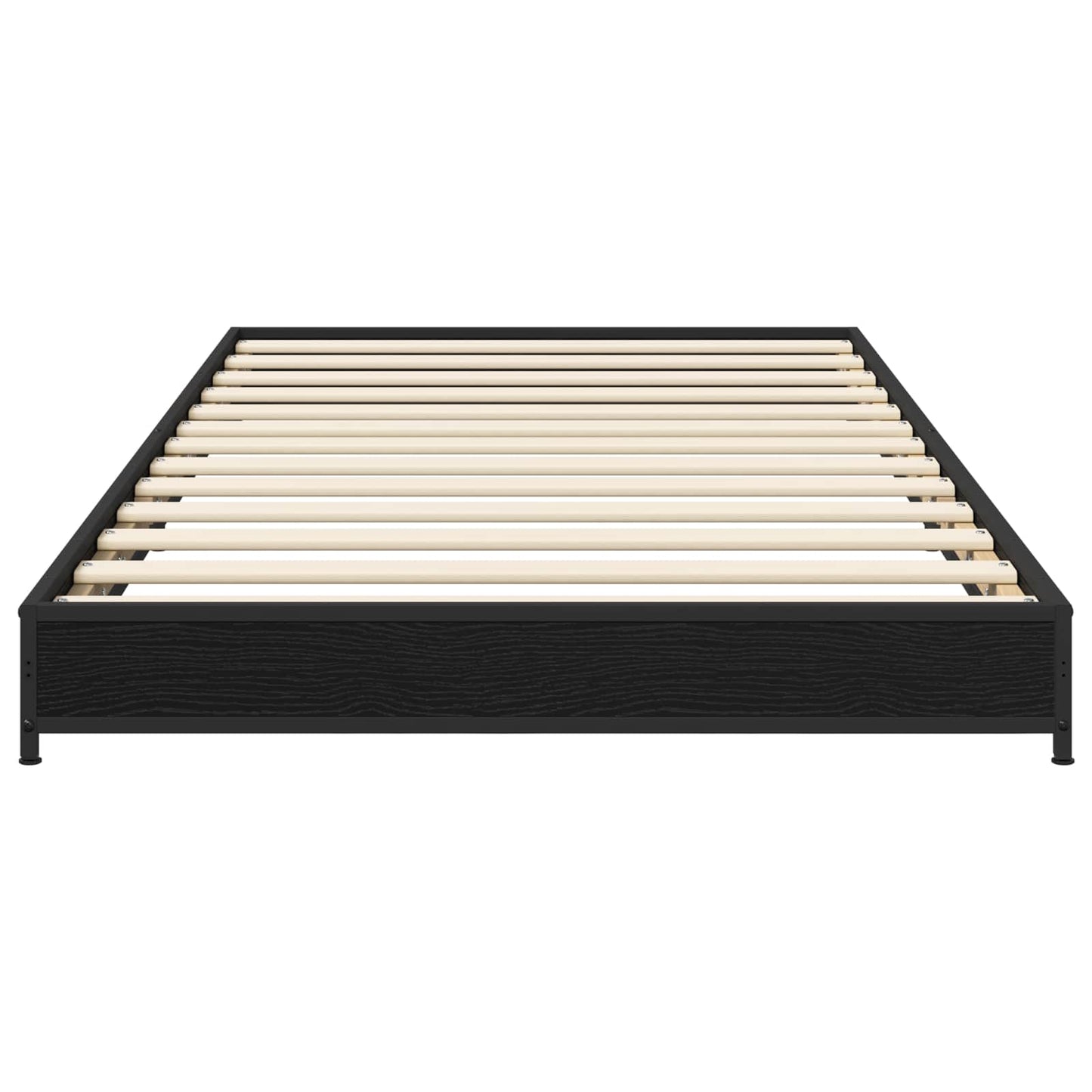Bedframe Zwart eiken 80 x 200 cm Bewerkt hout is nu te koop bij PeponiXL, paradijselijk wonen!