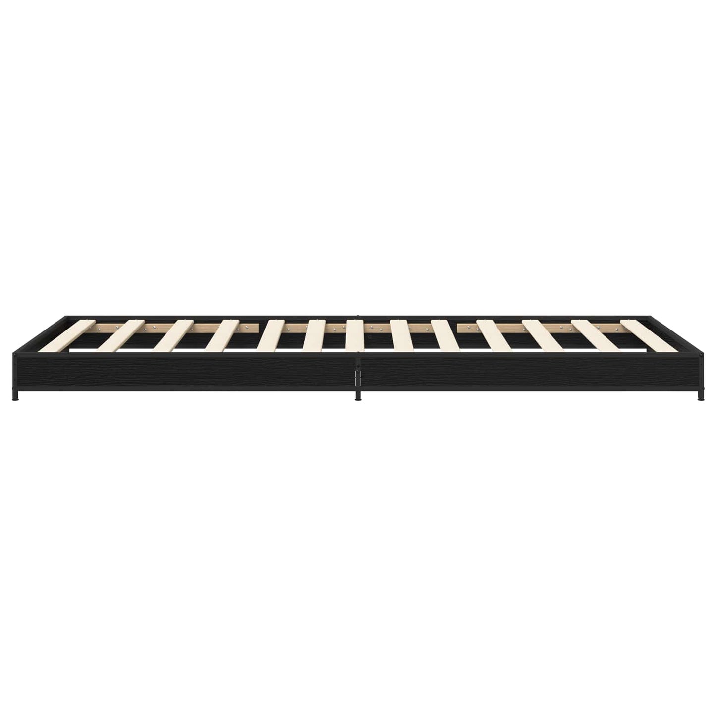Bedframe Zwart eiken 80 x 200 cm Bewerkt hout is nu te koop bij PeponiXL, paradijselijk wonen!