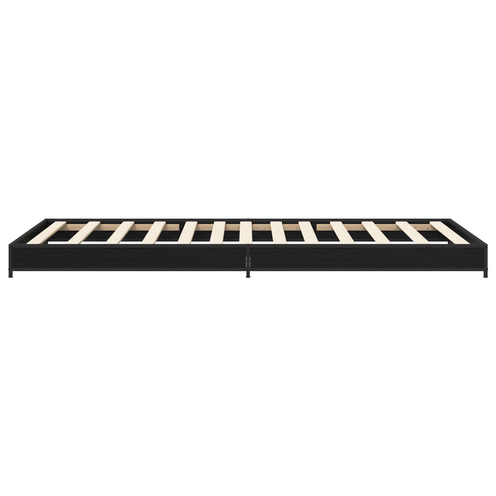 Bedframe Zwart eiken 80 x 200 cm Bewerkt hout is nu te koop bij PeponiXL, paradijselijk wonen!
