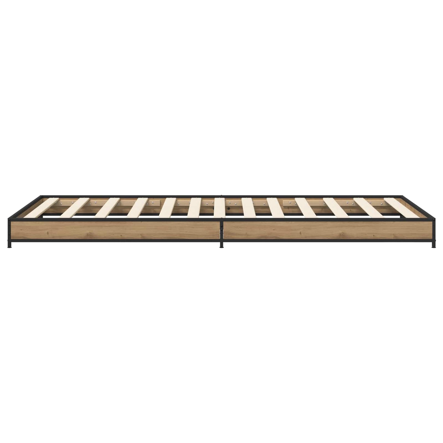 Bedframe Artisanaal eiken 80 x 200 cm Bewerkt hout is nu te koop bij PeponiXL, paradijselijk wonen!