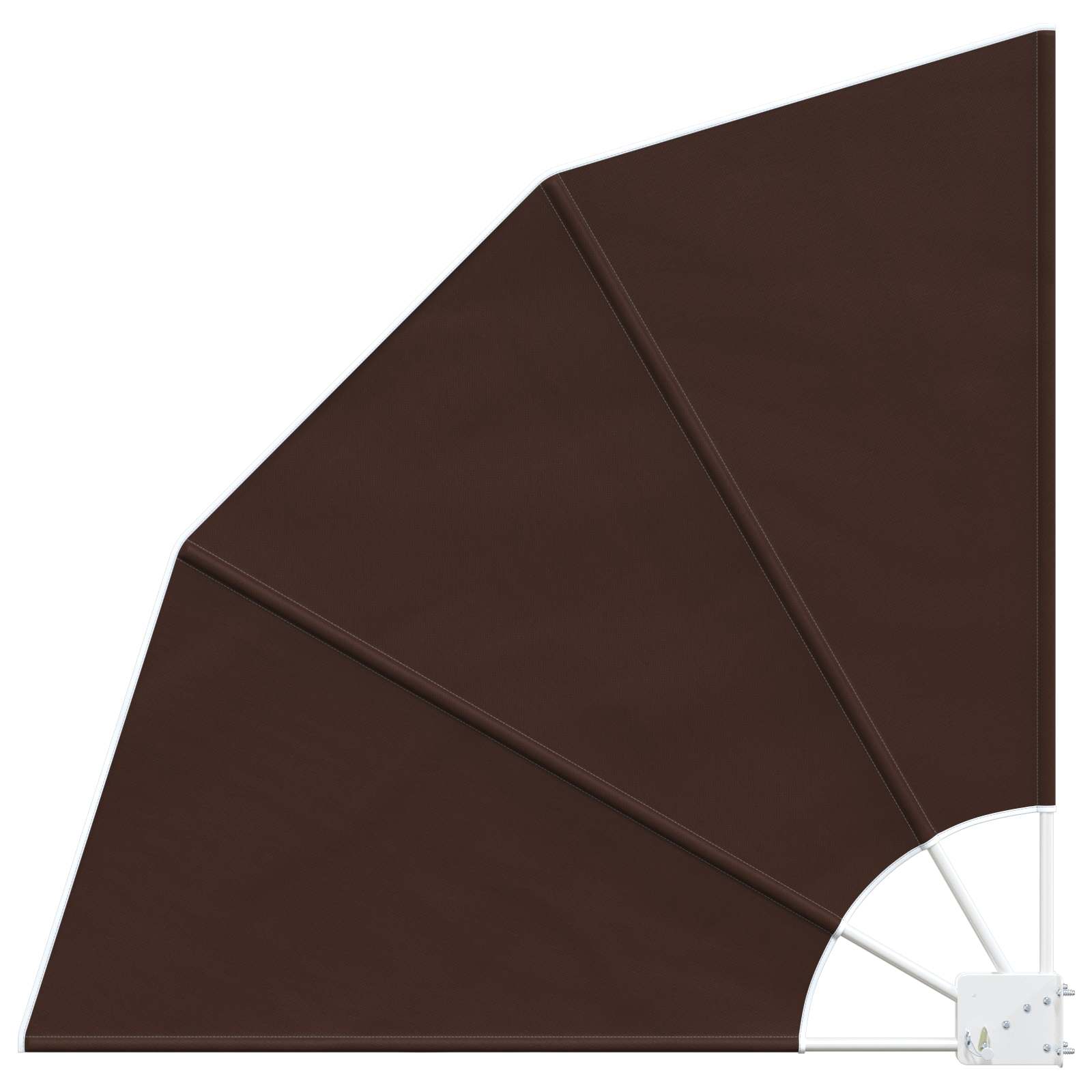 Balkon Privacy Scherm 210 x 210 cm Polyester Bruin is nu te koop bij PeponiXL, paradijselijk wonen!