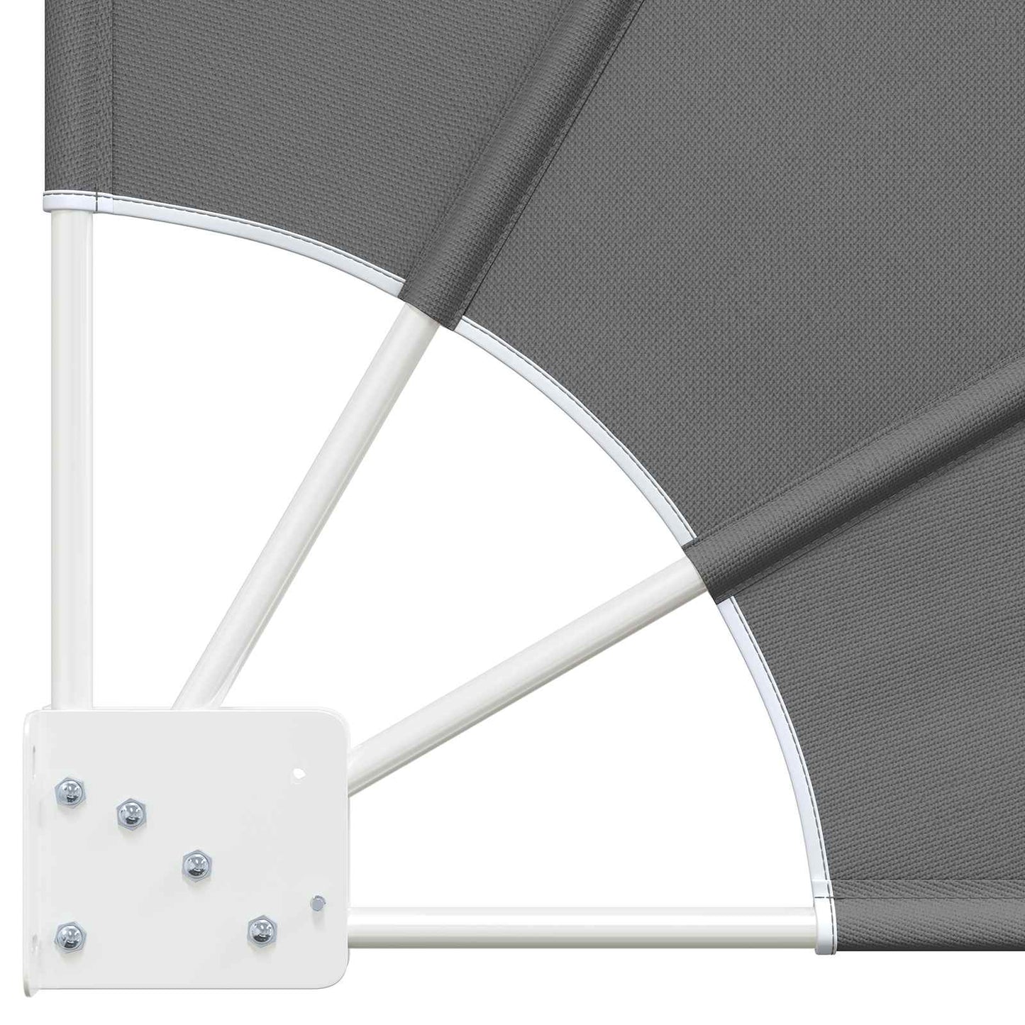 Balkon Privacy Scherm 210 x 210 cm Polyester Lichtgrijs is nu te koop bij PeponiXL, paradijselijk wonen!