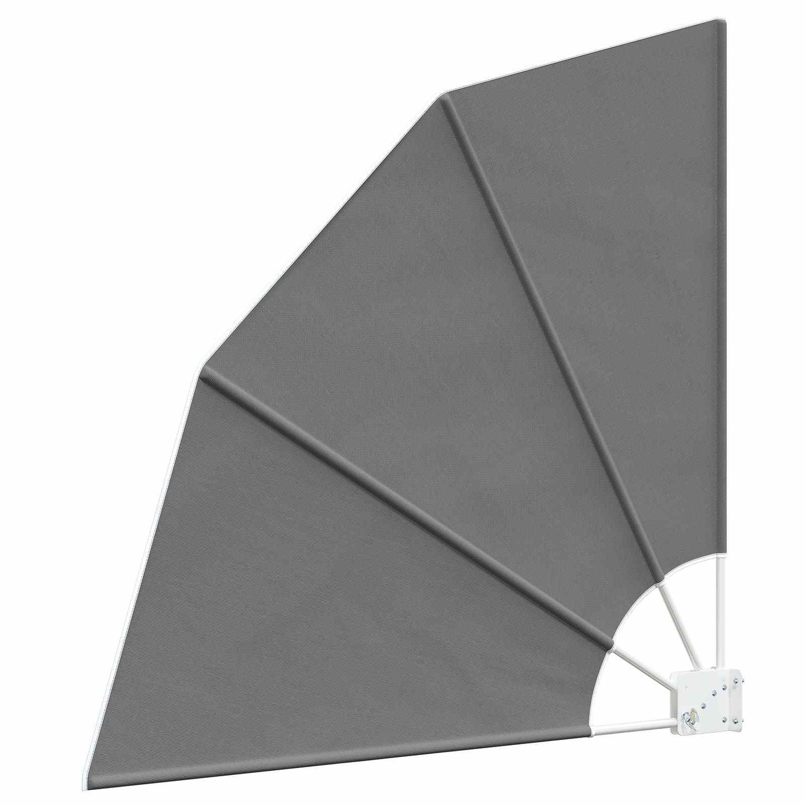 Balkon Privacy Scherm 210 x 210 cm Polyester Lichtgrijs is nu te koop bij PeponiXL, paradijselijk wonen!