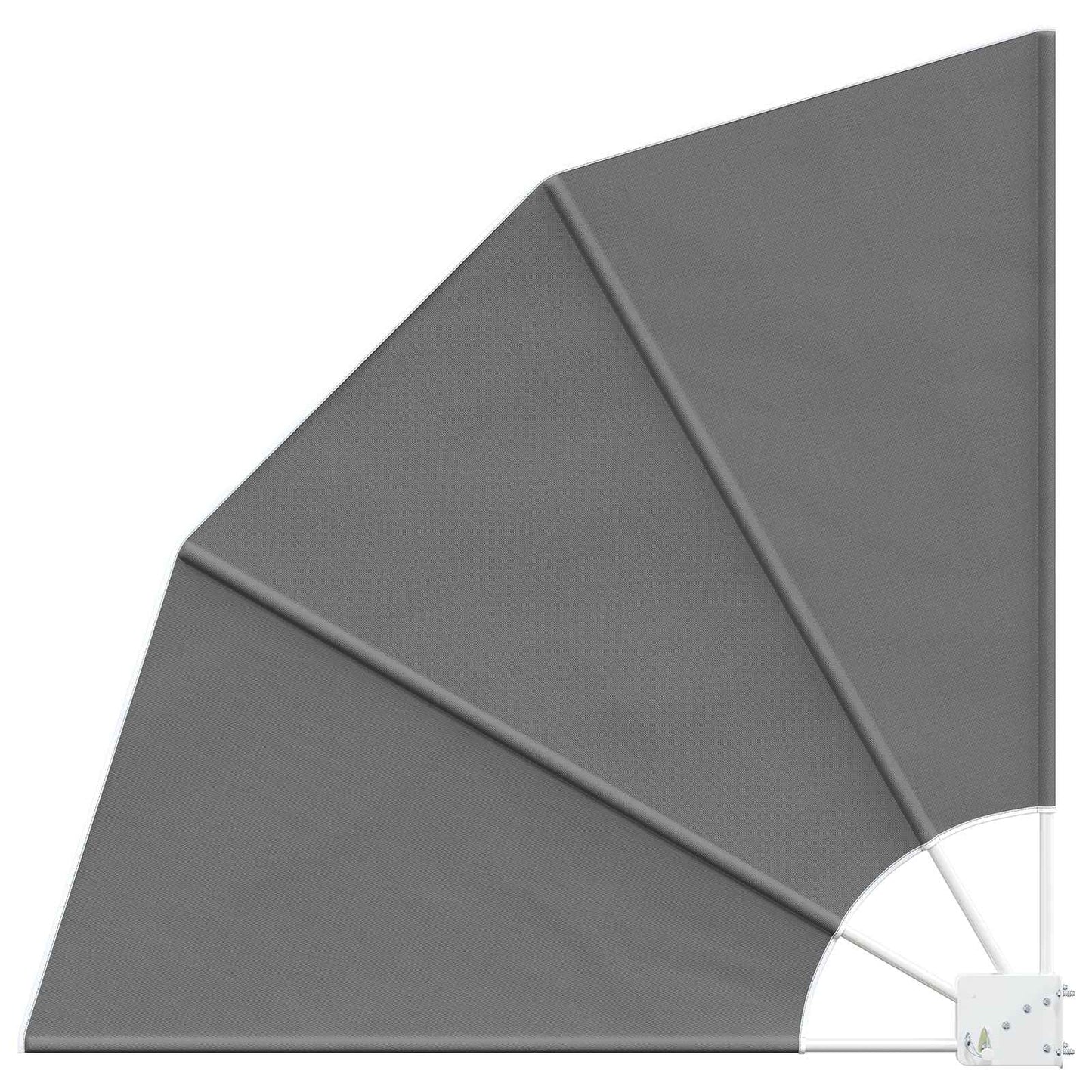 Balkon Privacy Scherm 140 x 140 cm Polyester Lichtgrijs is nu te koop bij PeponiXL, paradijselijk wonen!