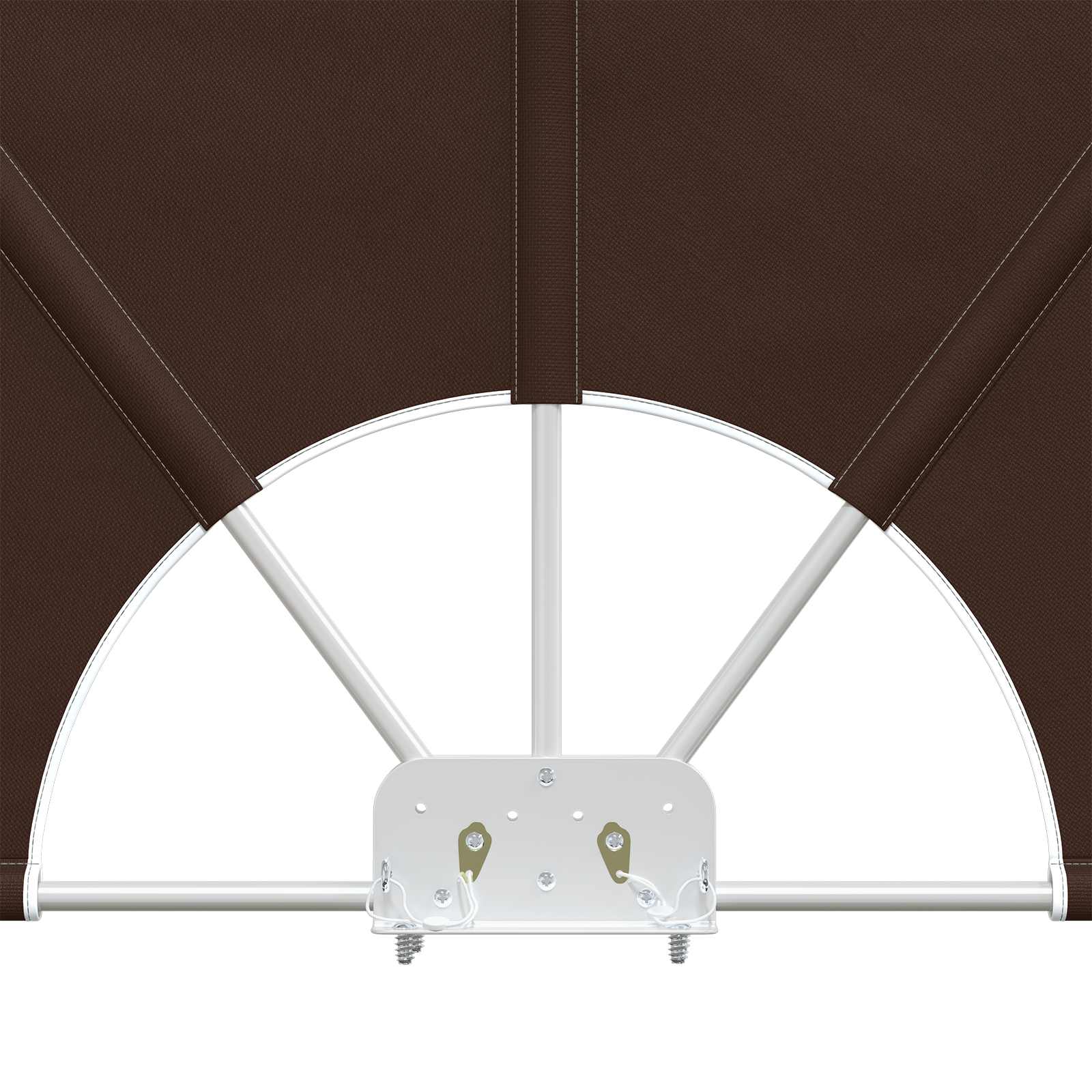 Balkon Privacy Scherm 240 x 160 cm Polyester Rechthoekig Bruin is nu te koop bij PeponiXL, paradijselijk wonen!