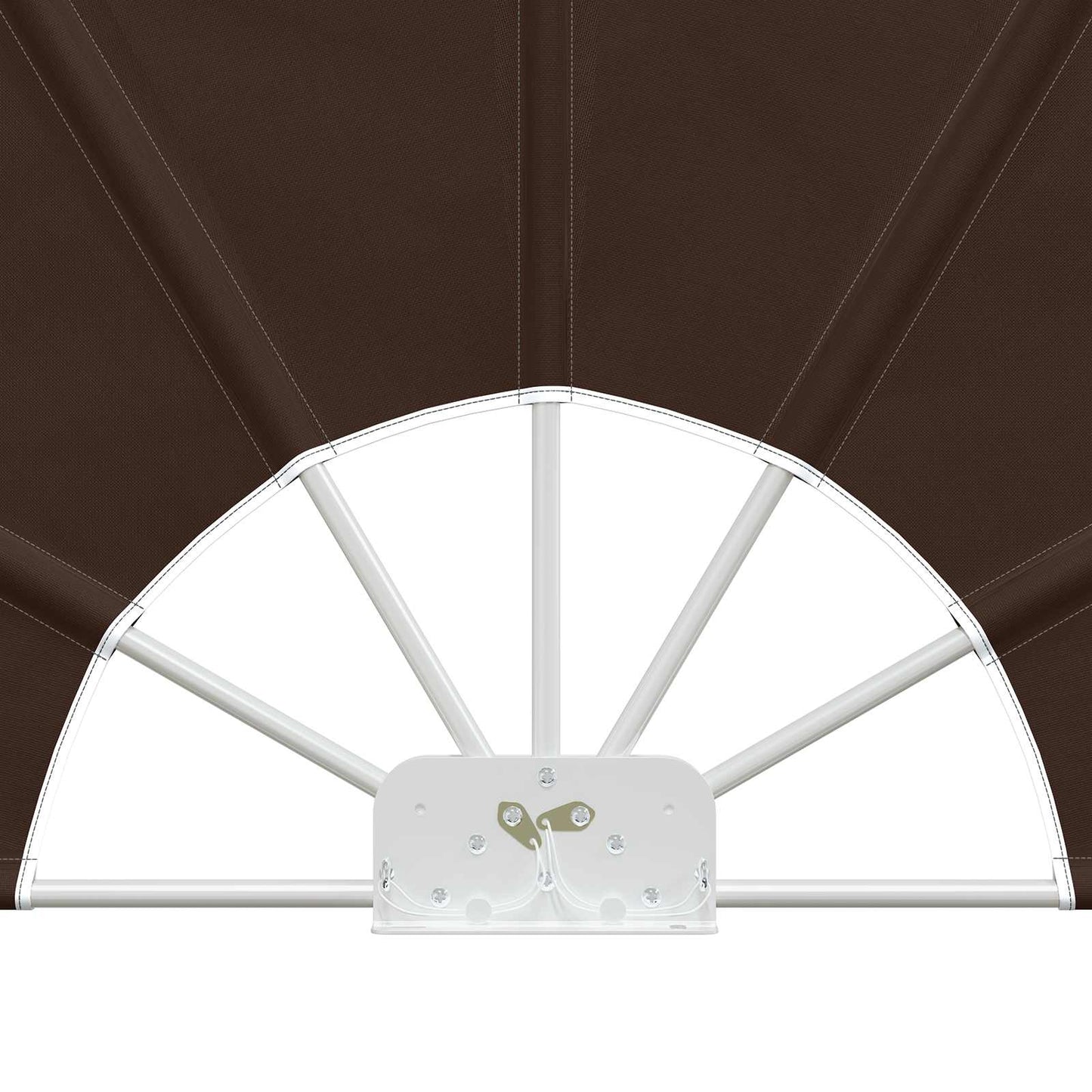 Balkon Privacy Scherm Ø 320 cm Polyester Bruin is nu te koop bij PeponiXL, paradijselijk wonen!