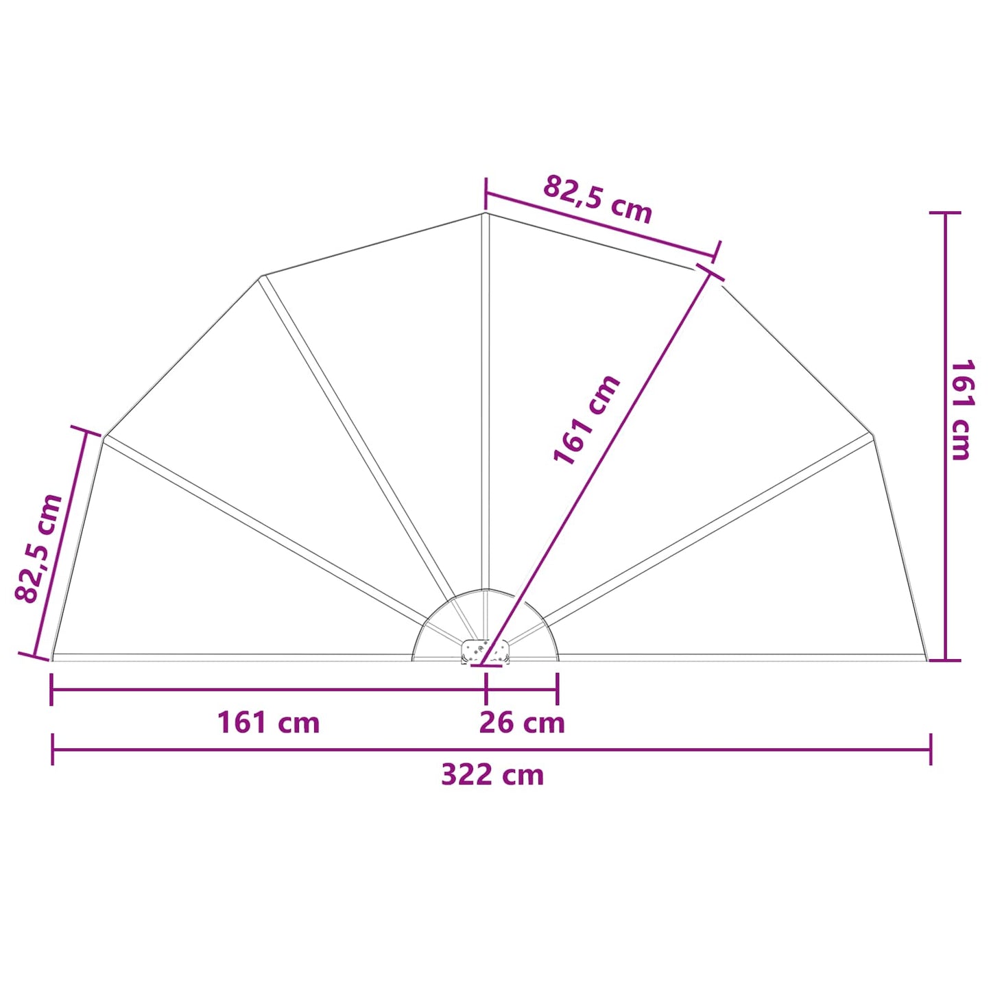 Balkon Privacy Scherm Ø 320 cm Polyester Bruin is nu te koop bij PeponiXL, paradijselijk wonen!