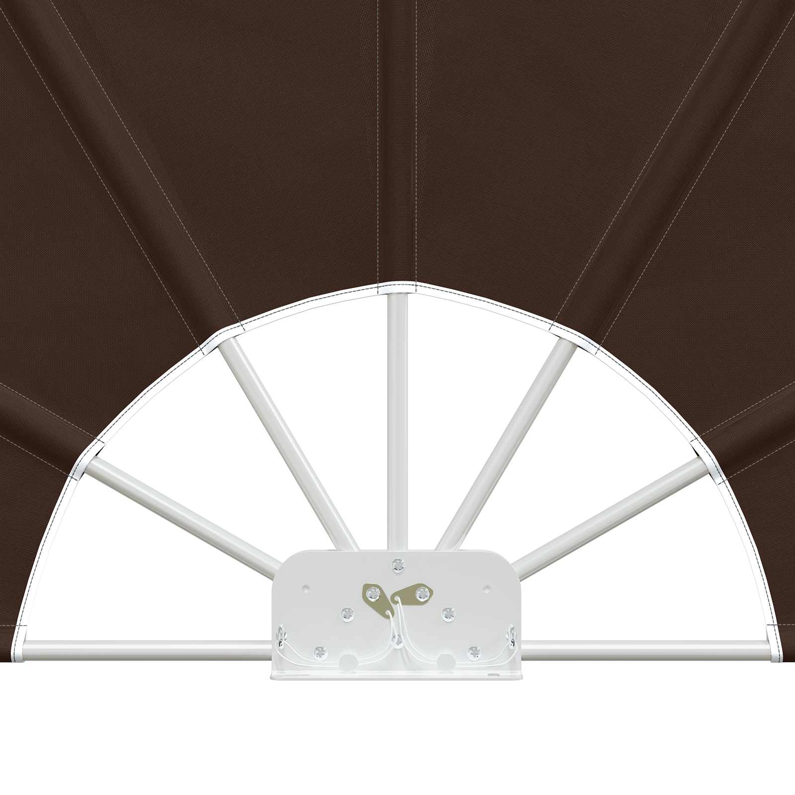 Balkon Privacy Scherm Ø 400 cm Polyester Bruin is nu te koop bij PeponiXL, paradijselijk wonen!