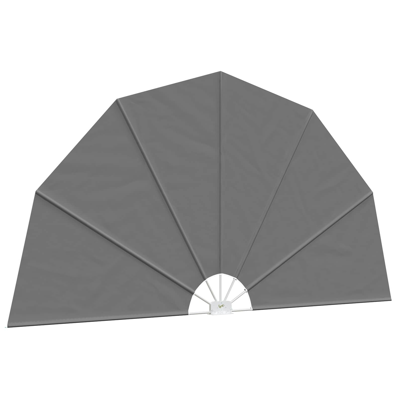 Balkon Privacy Scherm Ø 320 cm Polyester Lichtgrijs is nu te koop bij PeponiXL, paradijselijk wonen!