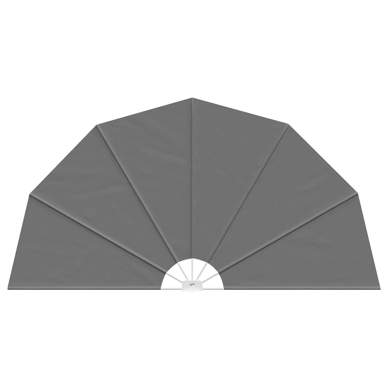 Balkon Privacy Scherm Ø 320 cm Polyester Lichtgrijs is nu te koop bij PeponiXL, paradijselijk wonen!