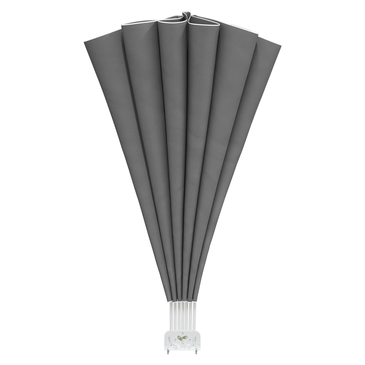 Balkon Privacy Scherm Ø 320 cm Polyester Lichtgrijs is nu te koop bij PeponiXL, paradijselijk wonen!