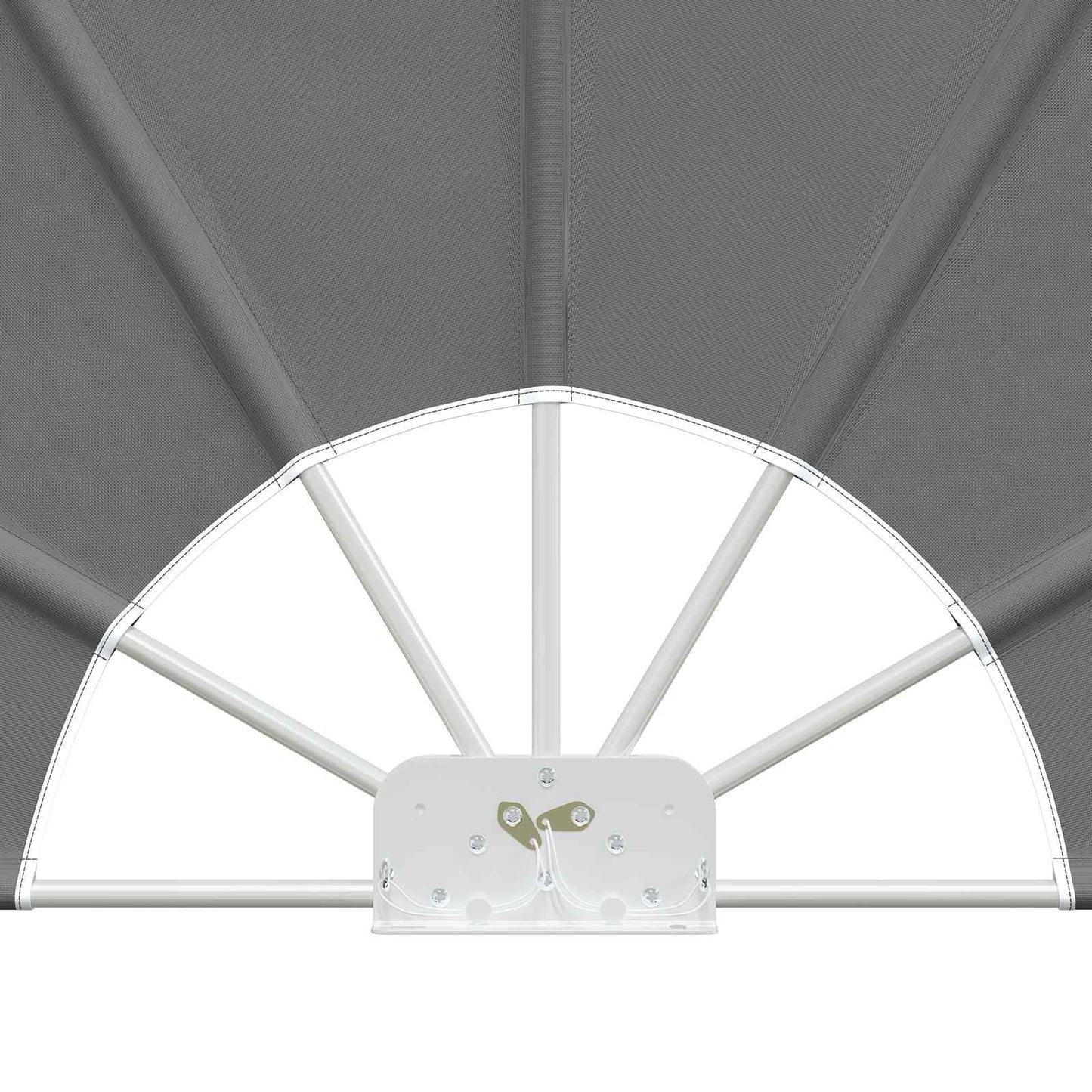 Balkon Privacy Scherm Ø 400 cm Polyester Lichtgrijs is nu te koop bij PeponiXL, paradijselijk wonen!
