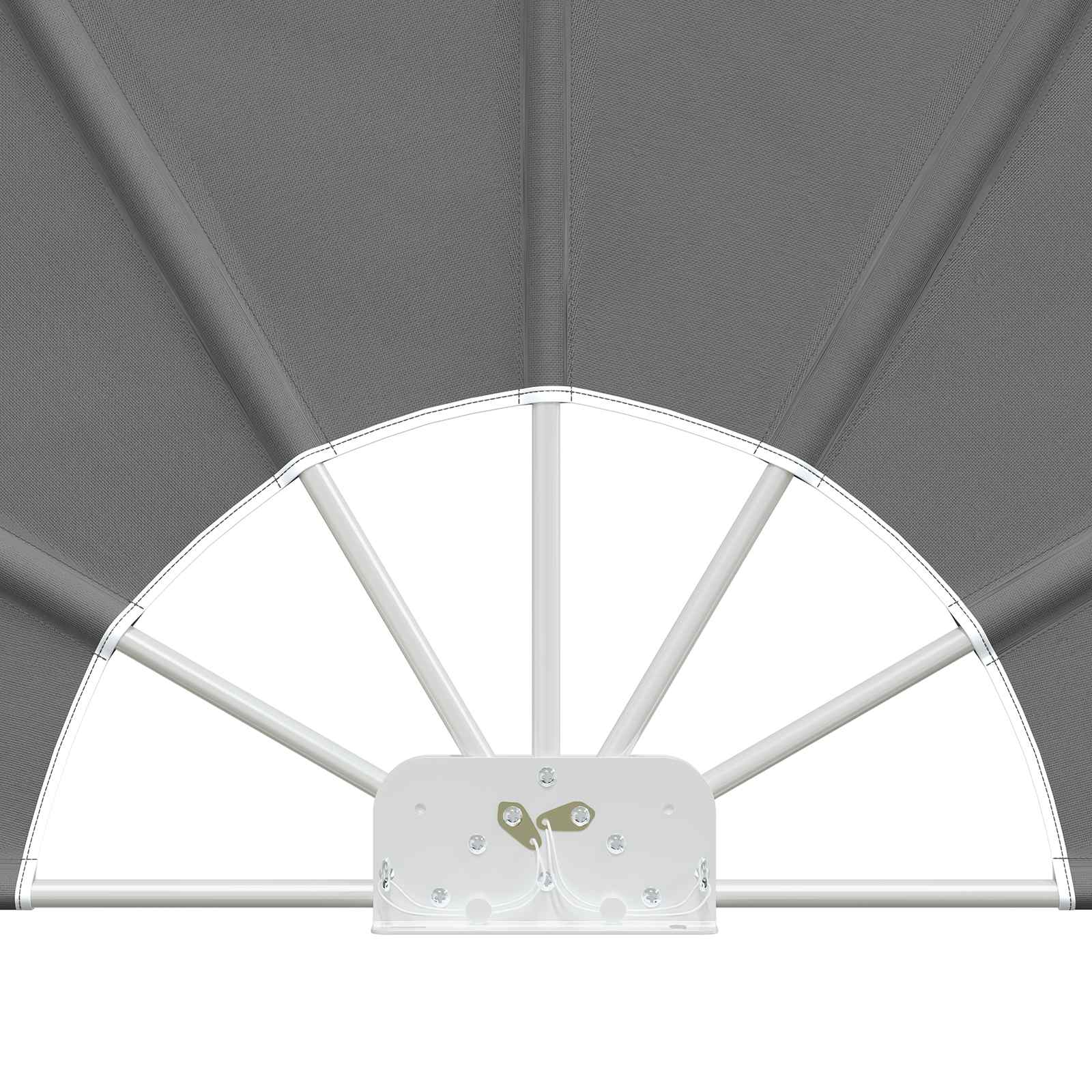 Balkon Privacy Scherm Ø 400 cm Polyester Lichtgrijs is nu te koop bij PeponiXL, paradijselijk wonen!