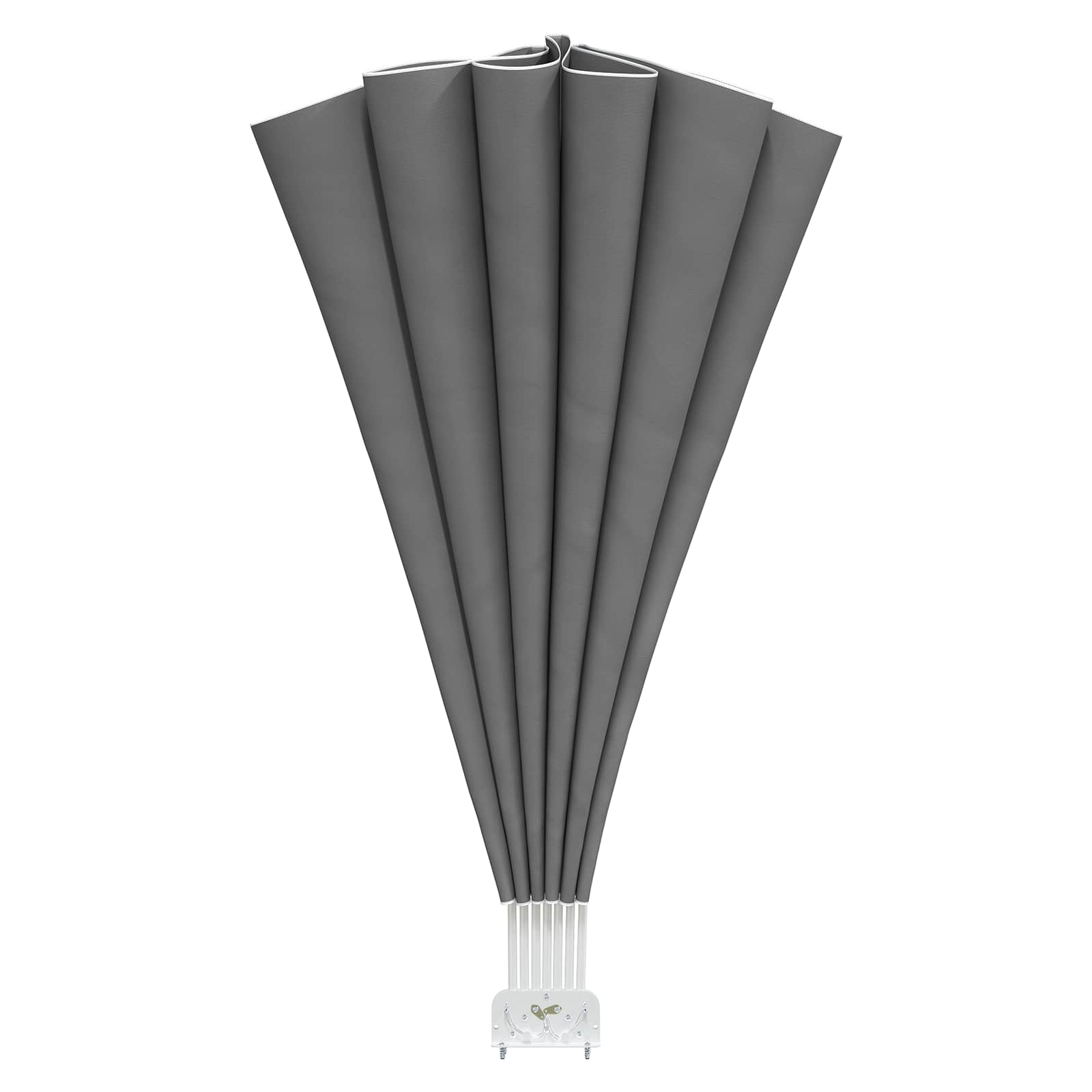 Balkon Privacy Scherm Ø 400 cm Polyester Lichtgrijs is nu te koop bij PeponiXL, paradijselijk wonen!