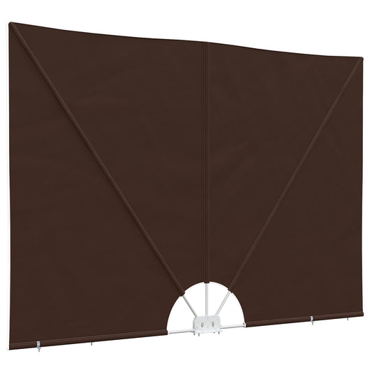 Balkon Privacy Scherm 200 x 300 cm Polyester Rechthoekig Bruin is nu te koop bij PeponiXL, paradijselijk wonen!