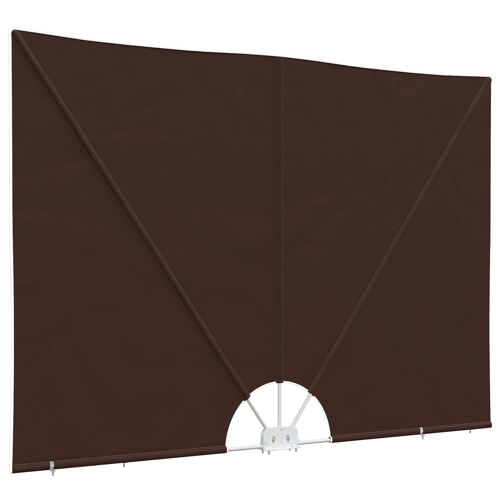 Balkon Privacy Scherm 200 x 400 cm Polyester Rechthoekig Bruin is nu te koop bij PeponiXL, paradijselijk wonen!