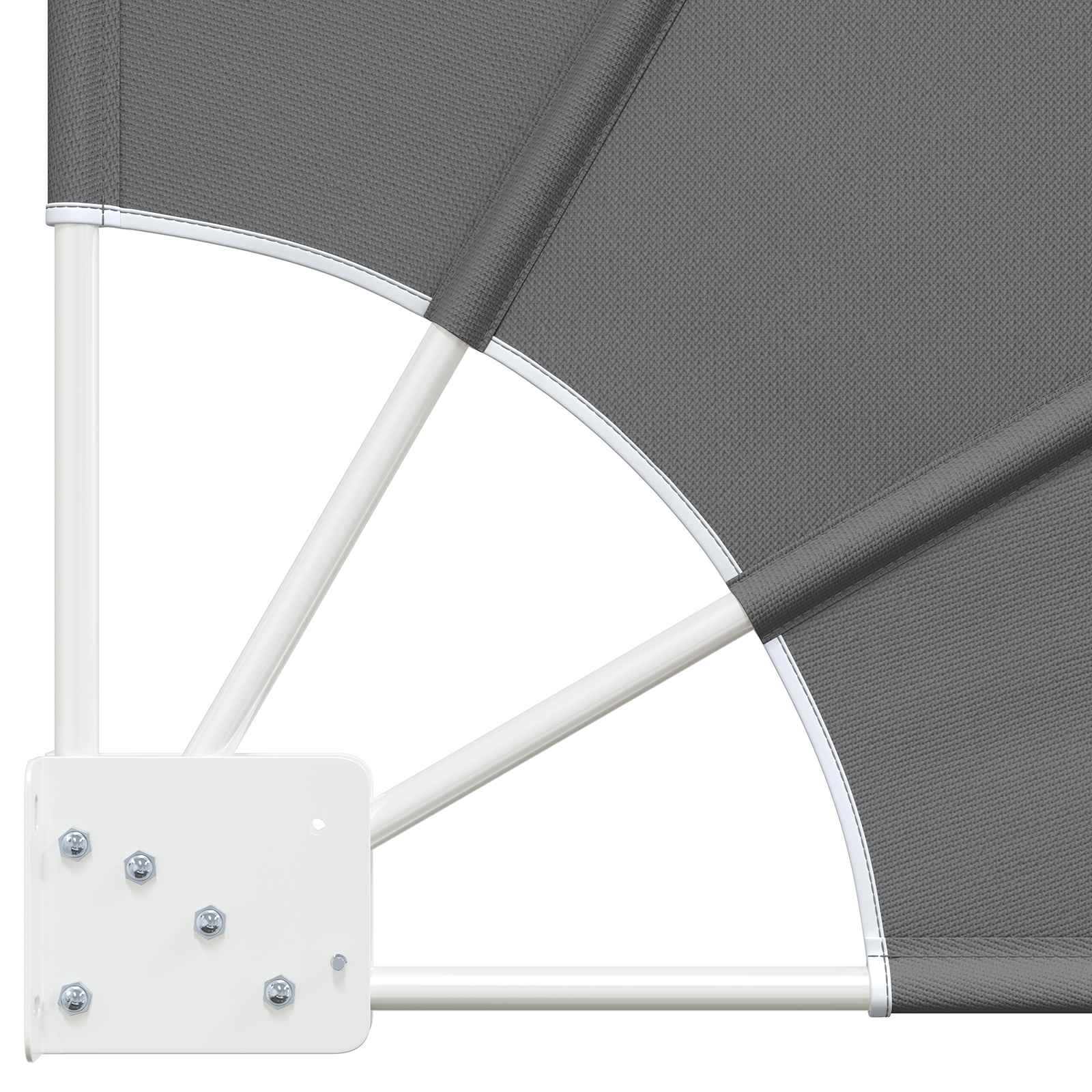 Balkon Privacy Scherm 160 x 160 cm Polyester Lichtgrijs is nu te koop bij PeponiXL, paradijselijk wonen!