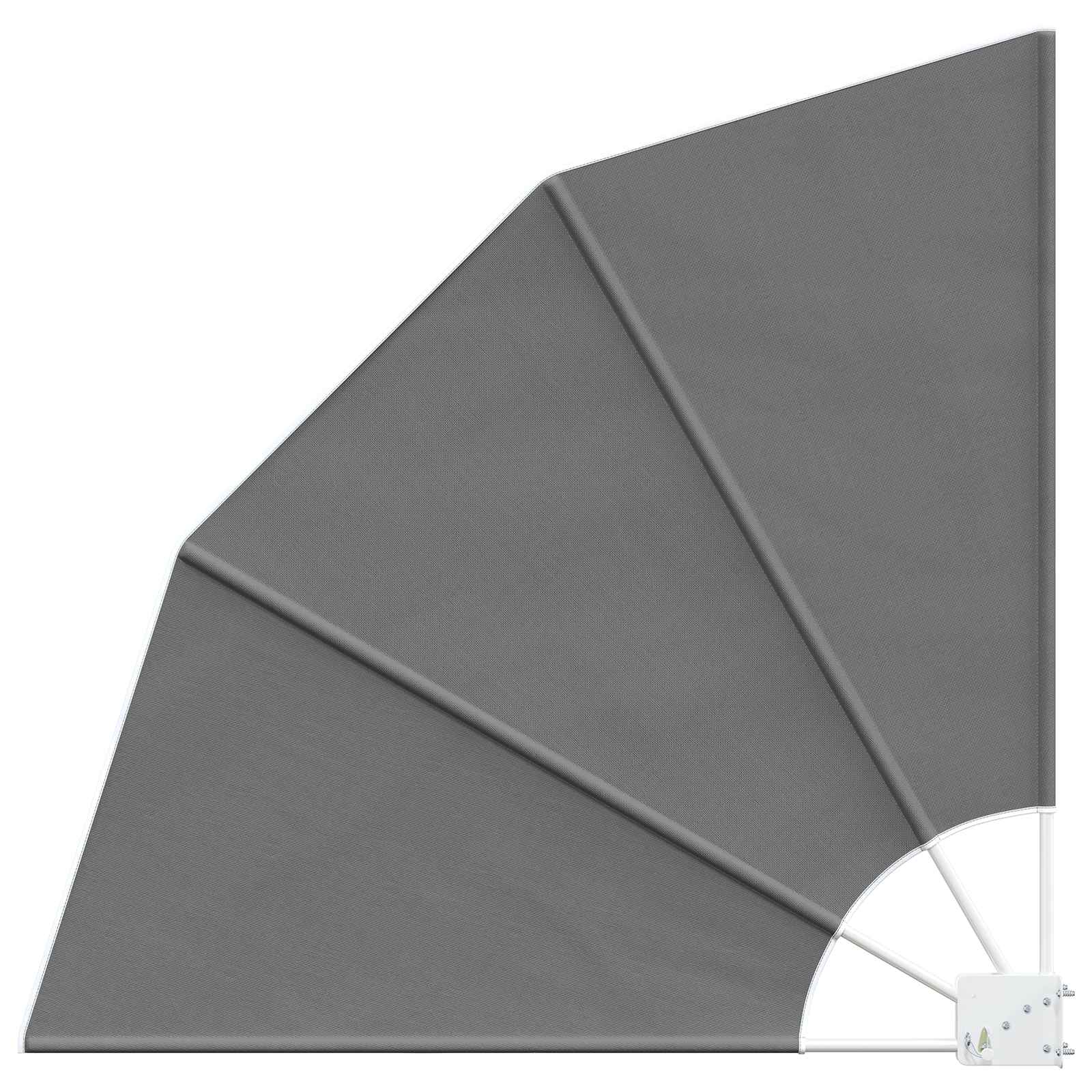 Balkon Privacy Scherm 160 x 160 cm Polyester Lichtgrijs is nu te koop bij PeponiXL, paradijselijk wonen!