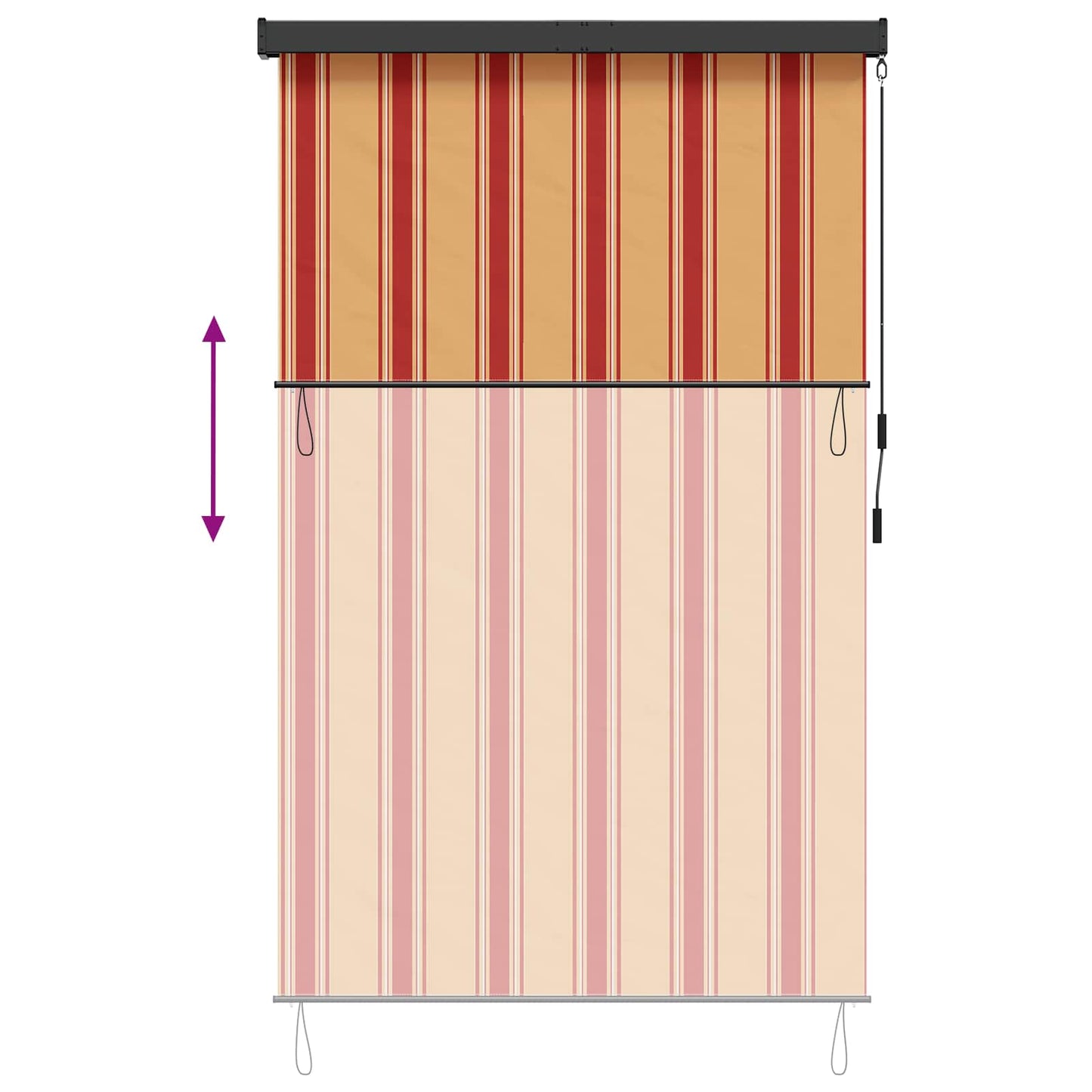 Rolgordijn Multikleur 60 x 250 cm Stof en Aluminium is nu te koop bij PeponiXL, paradijselijk wonen!