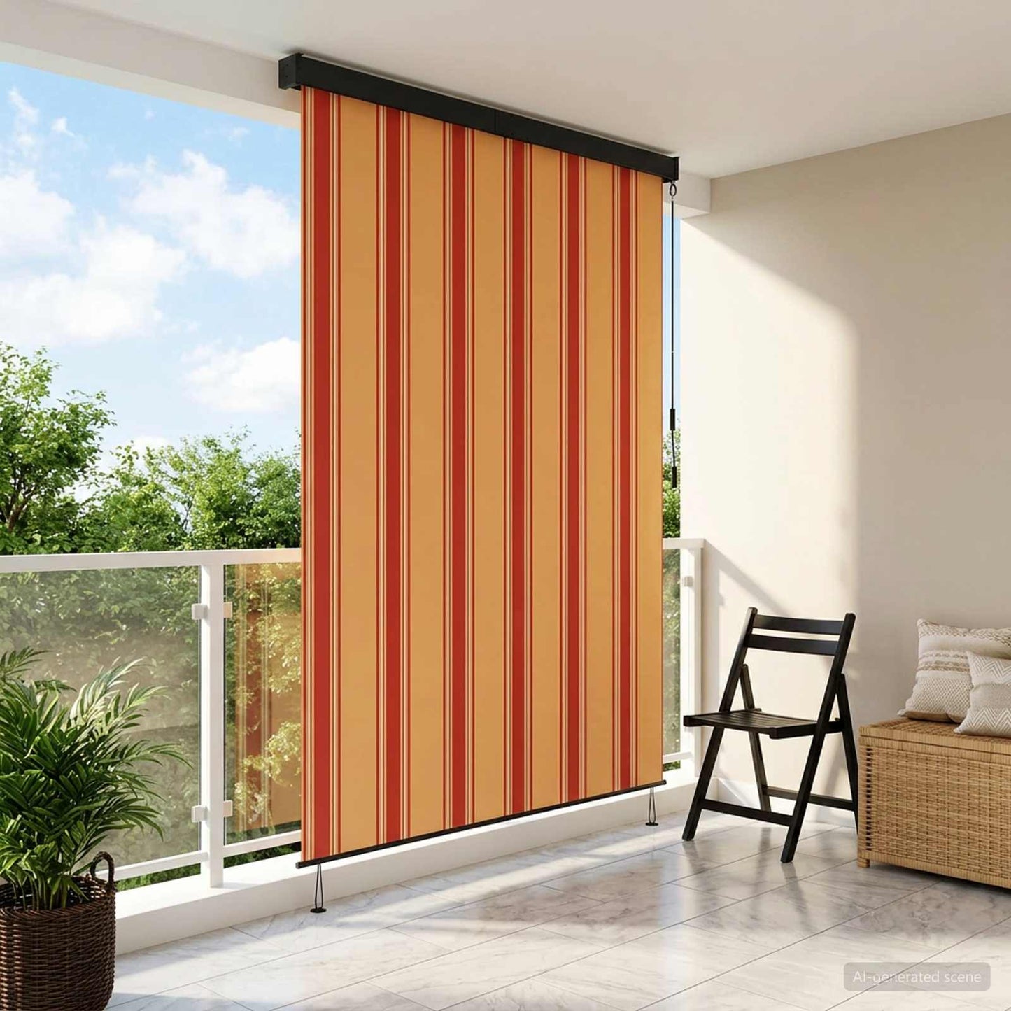 Rolgordijn Multikleur 80 x 250 cm Stof en Aluminium is nu te koop bij PeponiXL, paradijselijk wonen!