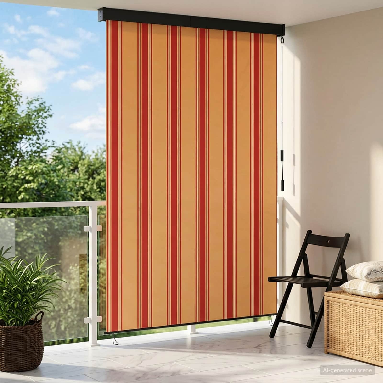 Rolgordijn Multikleur 100 x 250 cm Stof en Aluminium is nu te koop bij PeponiXL, paradijselijk wonen!