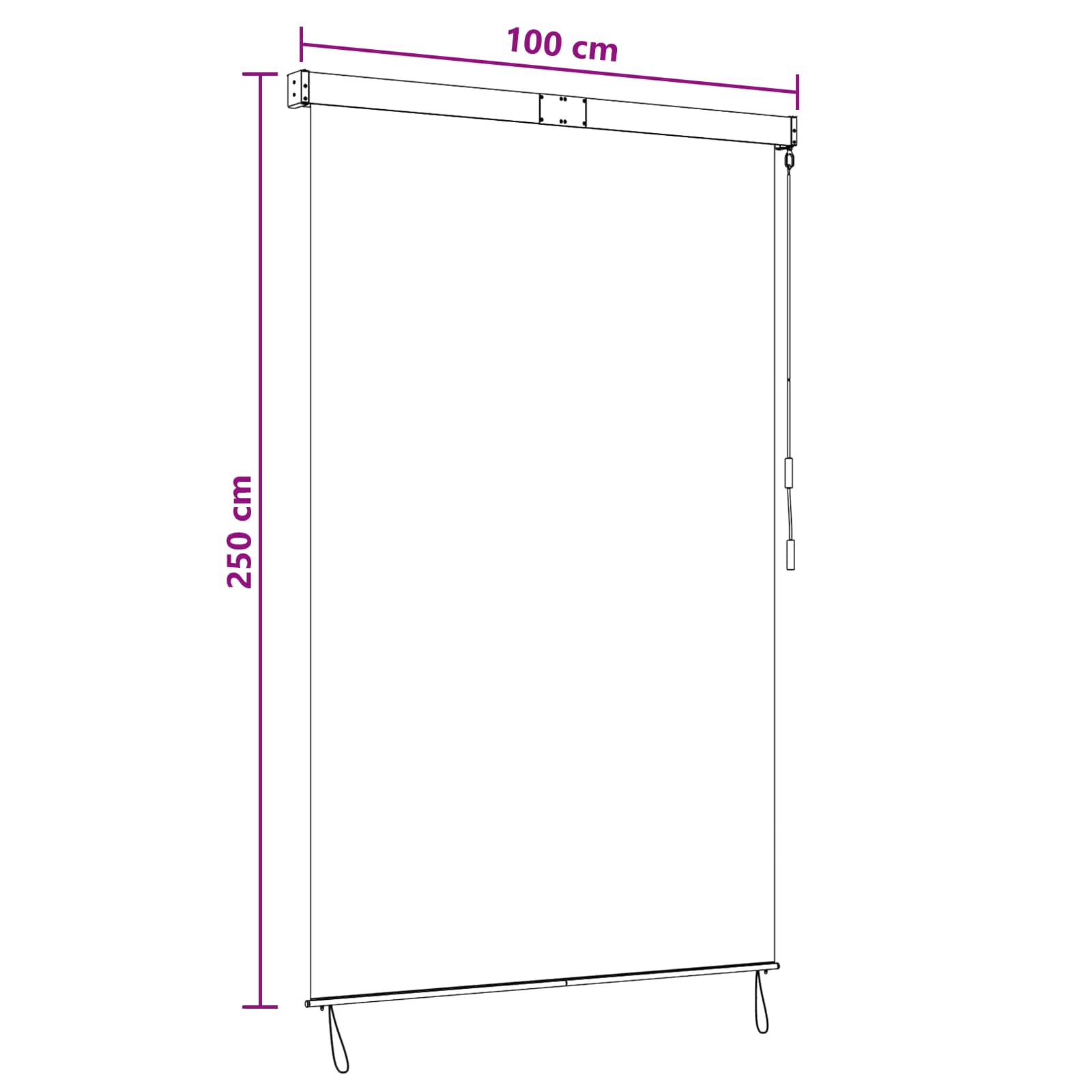 Rolgordijn Multikleur 100 x 250 cm Stof en Aluminium is nu te koop bij PeponiXL, paradijselijk wonen!
