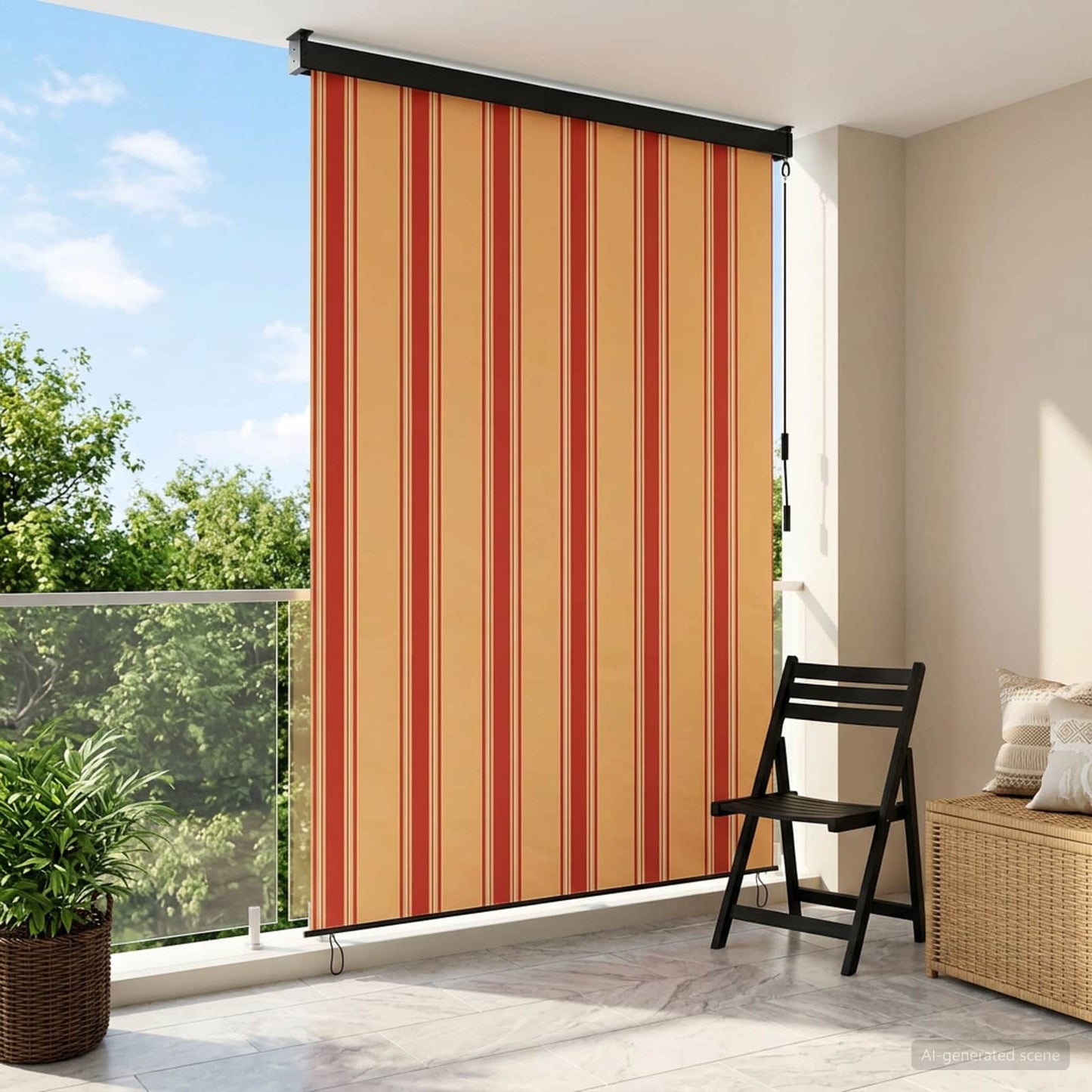 Rolgordijn Multikleur 160 x 250 cm Stof en Aluminium is nu te koop bij PeponiXL, paradijselijk wonen!