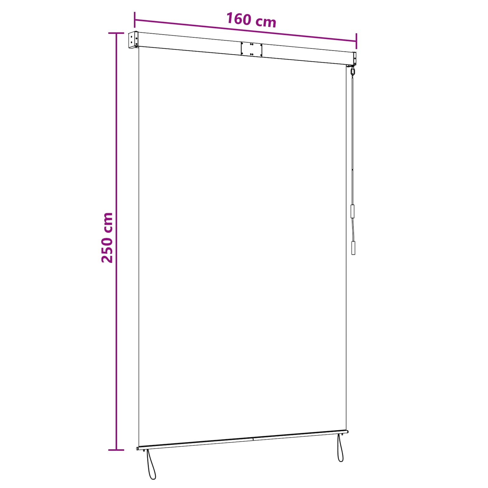 Rolgordijn Multikleur 160 x 250 cm Stof en Aluminium is nu te koop bij PeponiXL, paradijselijk wonen!