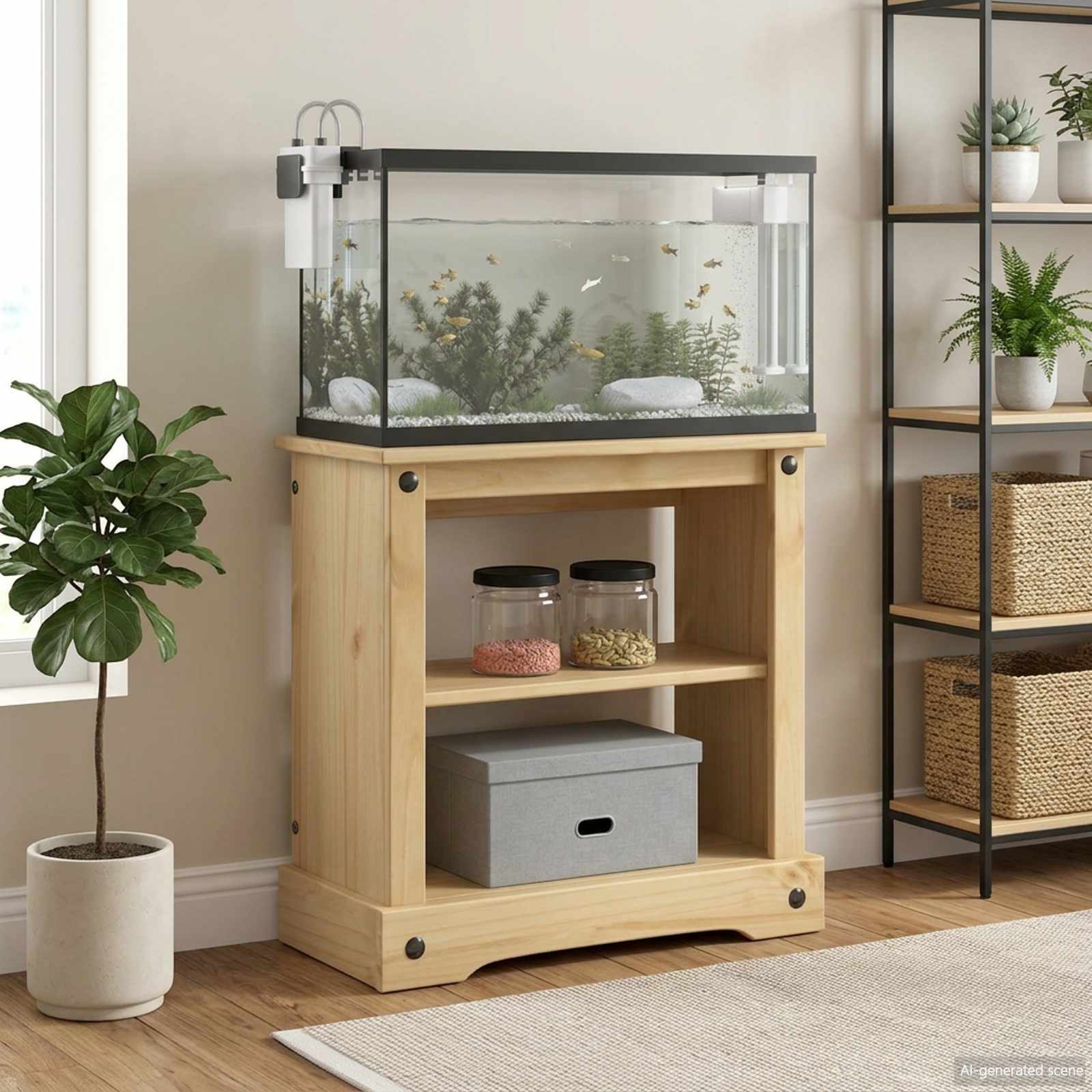 Aquarium Stand CORONA Bruin 60,5 x 30 x 60 cm 150 kg is nu te koop bij PeponiXL, paradijselijk wonen!
