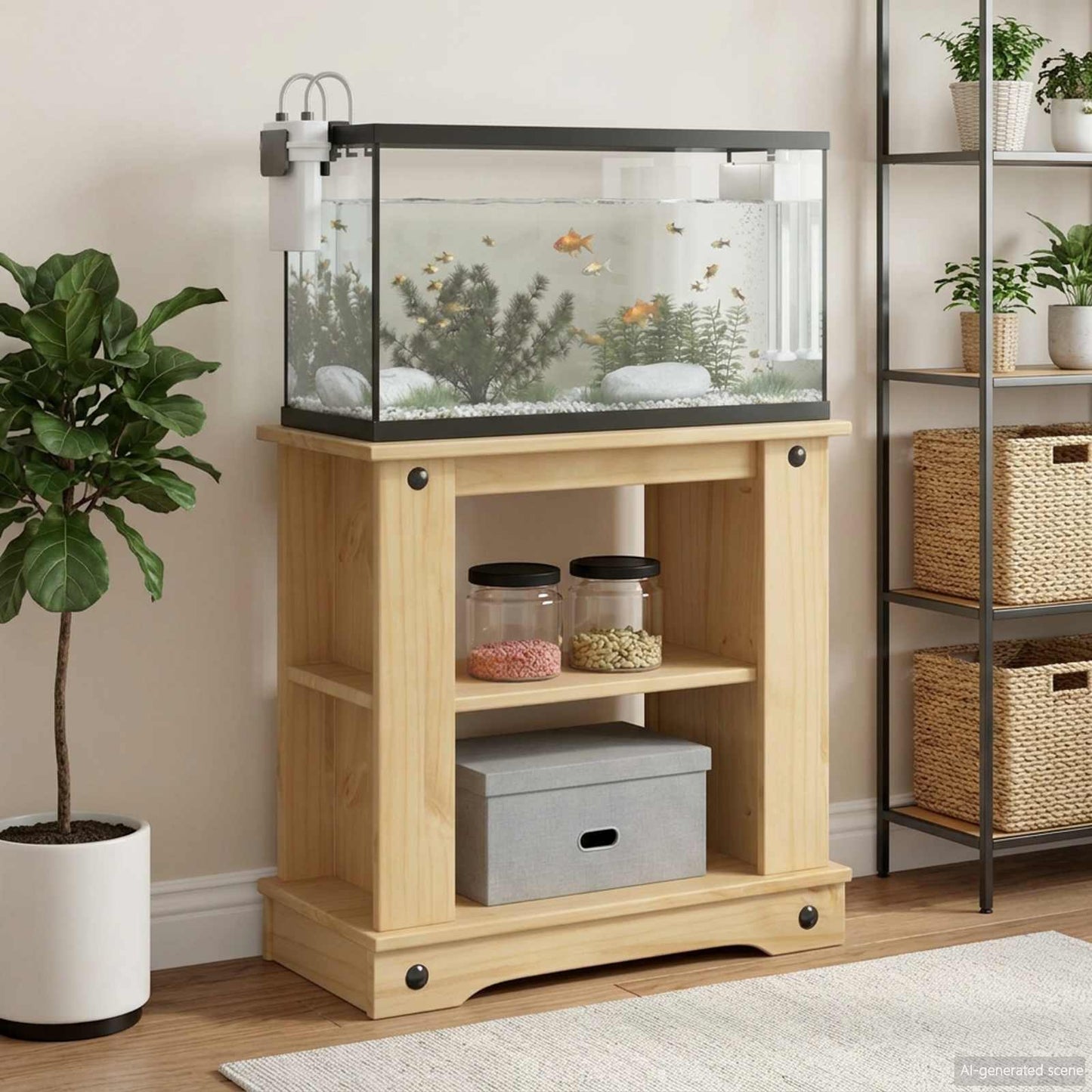 Aquarium Stand CORONA Bruin 60 x 30 x 60 cm 150 kg is nu te koop bij PeponiXL, paradijselijk wonen!
