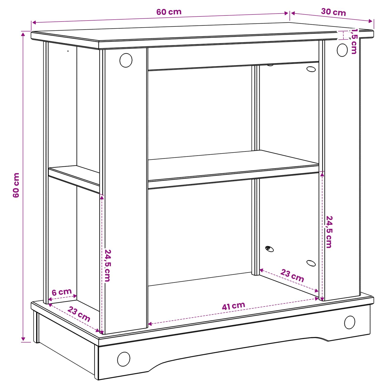 Aquarium Stand CORONA Bruin 60 x 30 x 60 cm 150 kg is nu te koop bij PeponiXL, paradijselijk wonen!