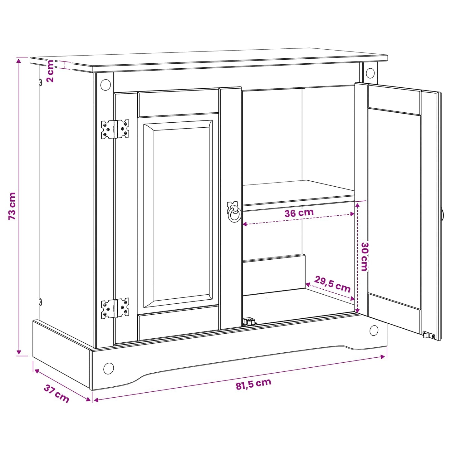 Aquarium Stand CORONA Wit en Bruin 81,5 x 37 x 73 cm 250 kg is nu te koop bij PeponiXL, paradijselijk wonen!