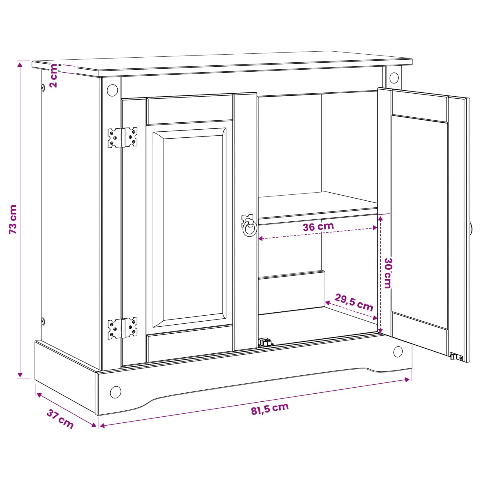 Aquarium Stand CORONA Wit en Bruin 81,5 x 37 x 73 cm 250 kg is nu te koop bij PeponiXL, paradijselijk wonen!