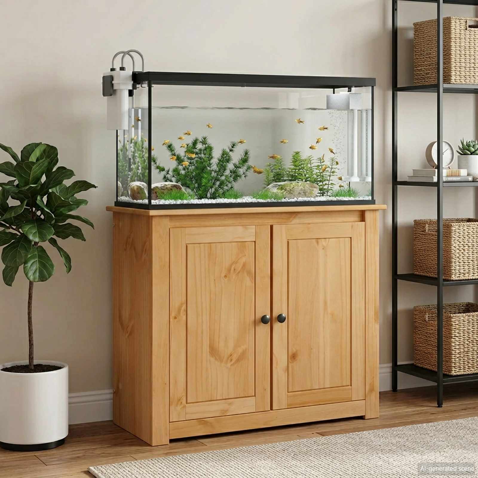 Aquarium Stand PANAMA Bruin 81 x 36 x 73 cm 250 kg is nu te koop bij PeponiXL, paradijselijk wonen!