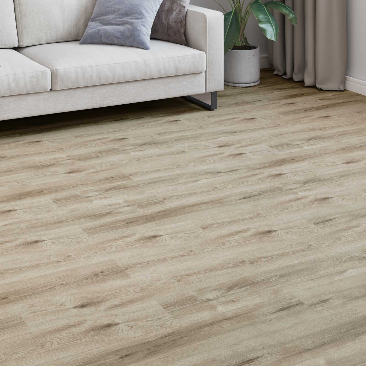 Laminaatvloer 15 pcs Wit gewassen Bruin 101 x 20 x 0,8 cm