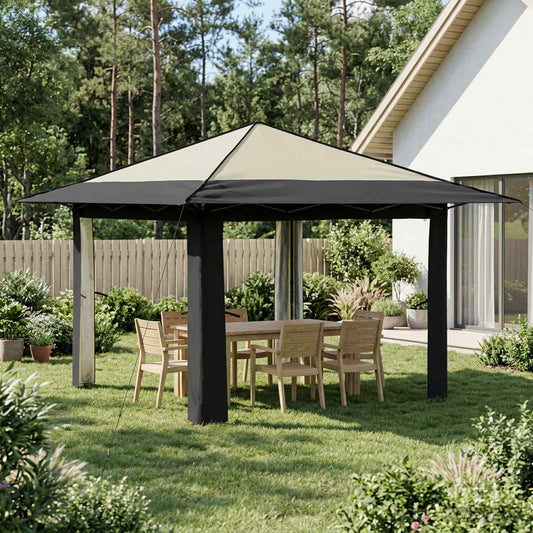 Gazebo zonder Zijwand 3,3 x 3,3 m Crème en Antraciet is nu te koop bij PeponiXL, paradijselijk wonen!