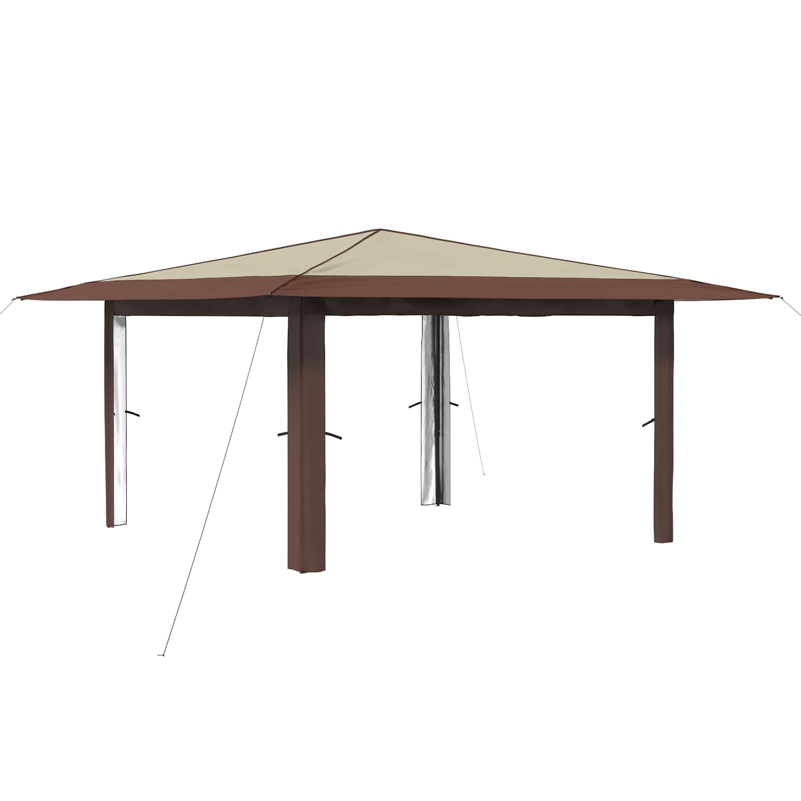 Paviljoen zonder Zijwand 4 x 4 m Crème en bruin is nu te koop bij PeponiXL, paradijselijk wonen!
