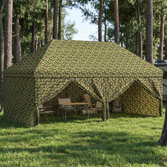 Tent met 4 Zijwanden 2,9 x 5,8 m Leger Camouflage is nu te koop bij PeponiXL, paradijselijk wonen!