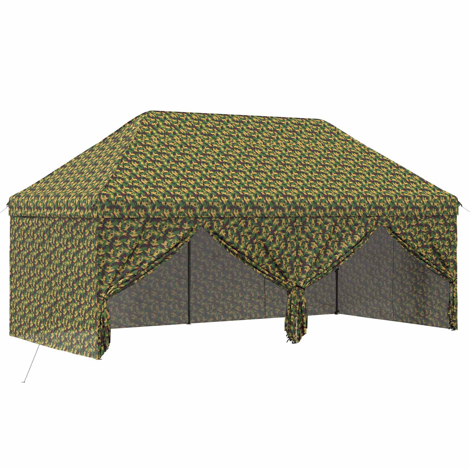 Tent met 4 Zijwanden 2,9 x 5,8 m Leger Camouflage is nu te koop bij PeponiXL, paradijselijk wonen!