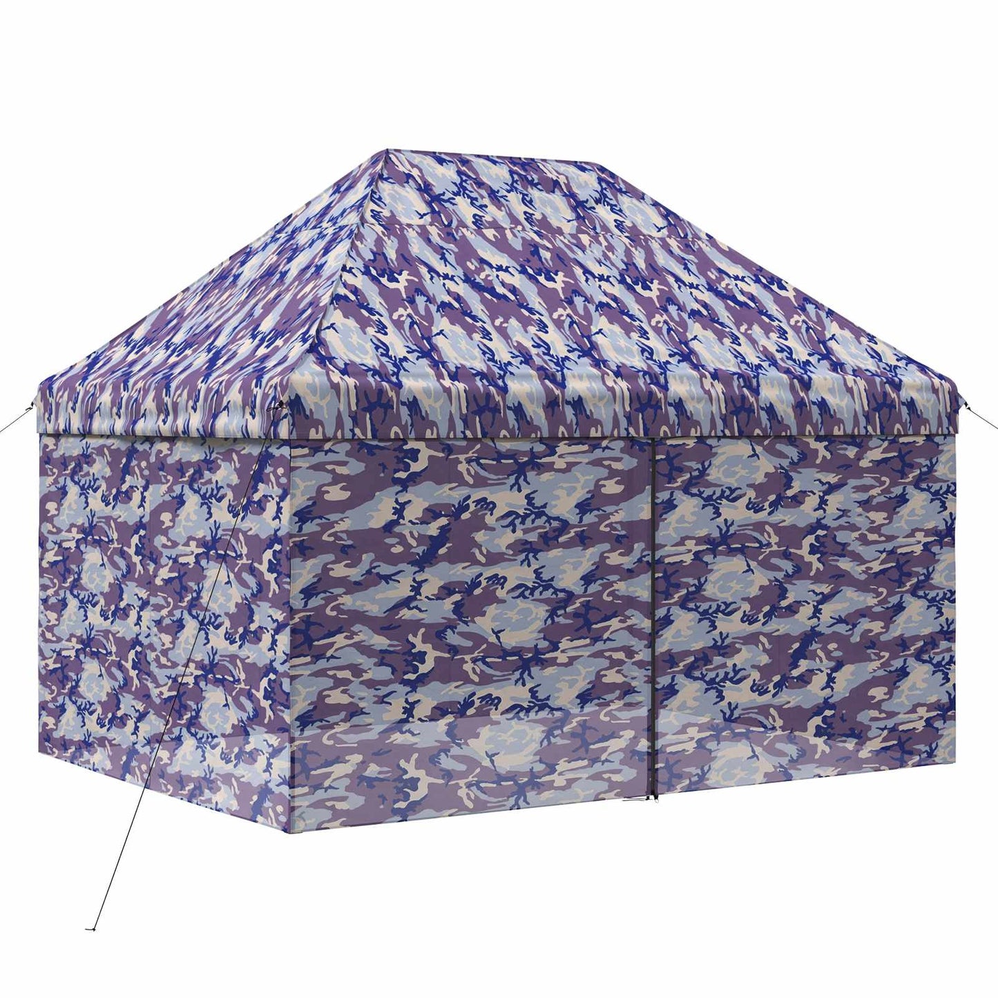 Pop-up Gazebo met 4 Zijwanden 2,9 x 4,3 m Blauw Camouflage is nu te koop bij PeponiXL, paradijselijk wonen!