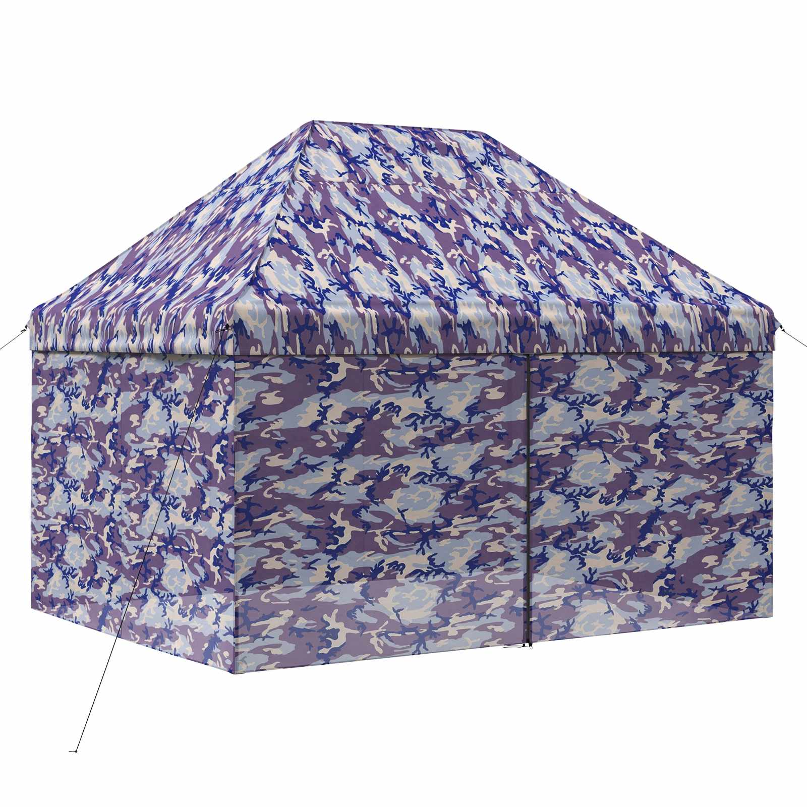 Pop-up Gazebo met 4 Zijwanden 2,9 x 4,3 m Blauw Camouflage is nu te koop bij PeponiXL, paradijselijk wonen!