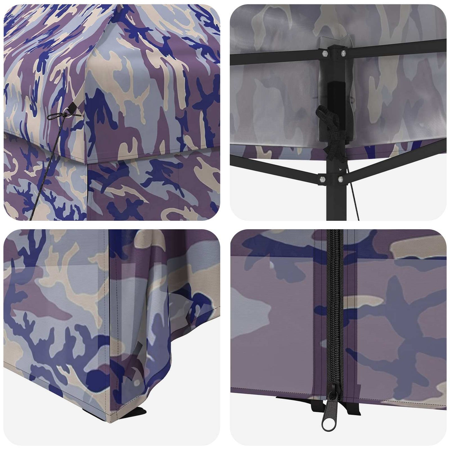 Pop-up Gazebo met 4 Zijwanden 3 x 6 m Blauw Camouflage is nu te koop bij PeponiXL, paradijselijk wonen!
