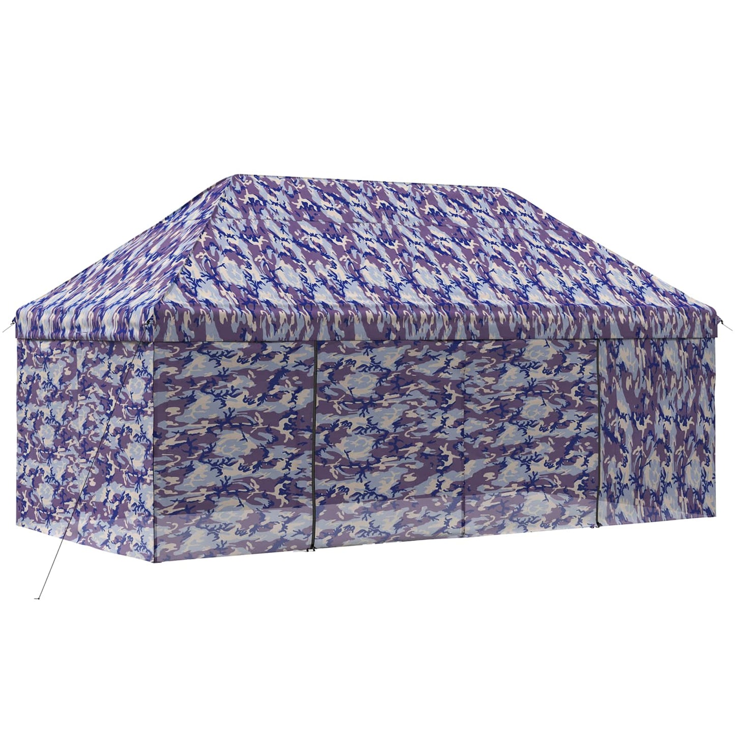 Pop-up Gazebo met 4 Zijwanden 3 x 6 m Blauw Camouflage is nu te koop bij PeponiXL, paradijselijk wonen!