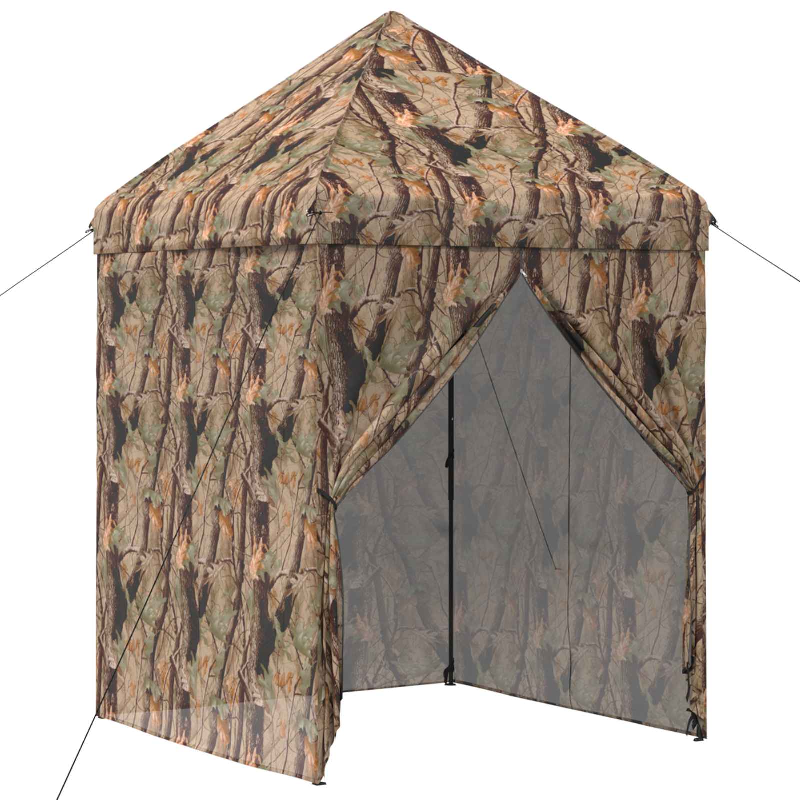Pop-up Gazebo met 4 Zijwanden 3 x 3 m Bos Camouflage is nu te koop bij PeponiXL, paradijselijk wonen!
