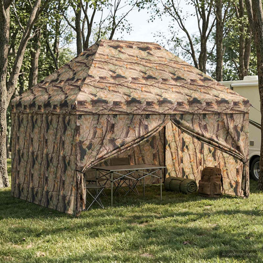 Pop-up Gazebo met 4 Zijwanden 3 x 4,5 m Bos Camouflage is nu te koop bij PeponiXL, paradijselijk wonen!