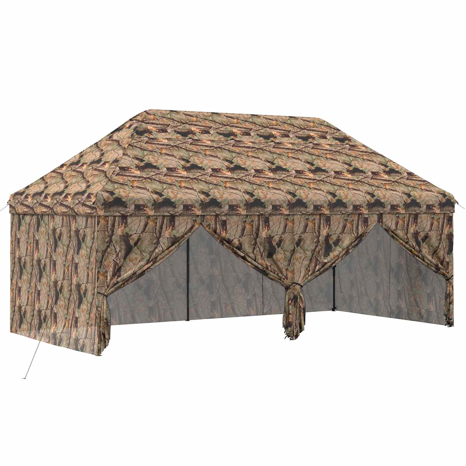 Pop-up Gazebo met 4 Zijwanden 3 x 6 m Bos Camouflage is nu te koop bij PeponiXL, paradijselijk wonen!
