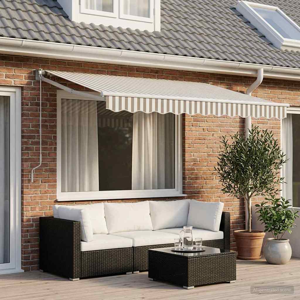 Vervangingsdoek voor zonnescherm Lichtgrijs en wit. 2,5 x 2 m is nu te koop bij PeponiXL, paradijselijk wonen!
