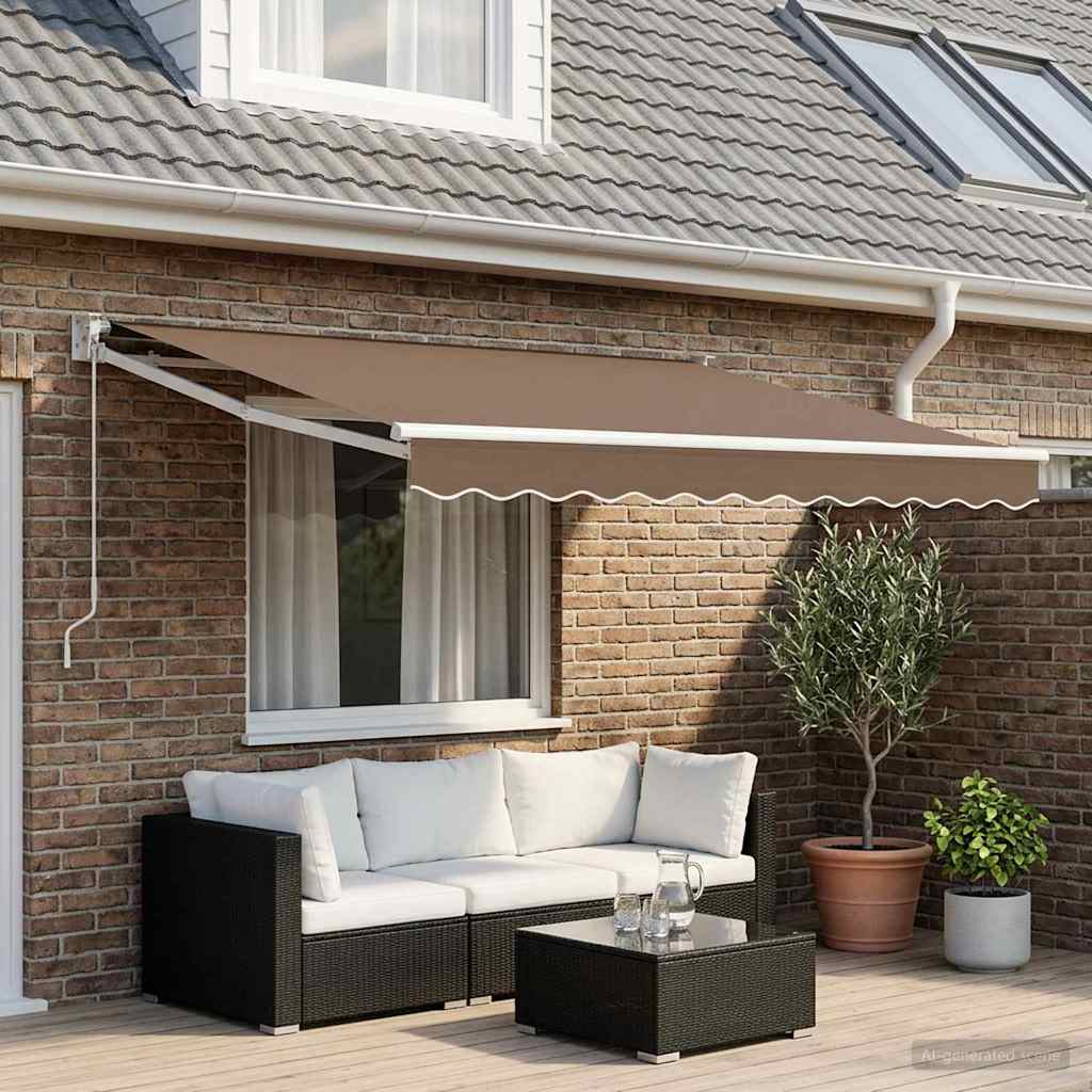 Vervangingsdoek voor zonnescherm Taupe 3,5 x 2 m Polyester