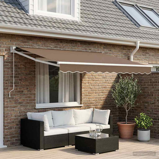Vervangingsdoek voor zonnescherm Taupe 3,5 x 2 m Polyester is nu te koop bij PeponiXL, paradijselijk wonen!