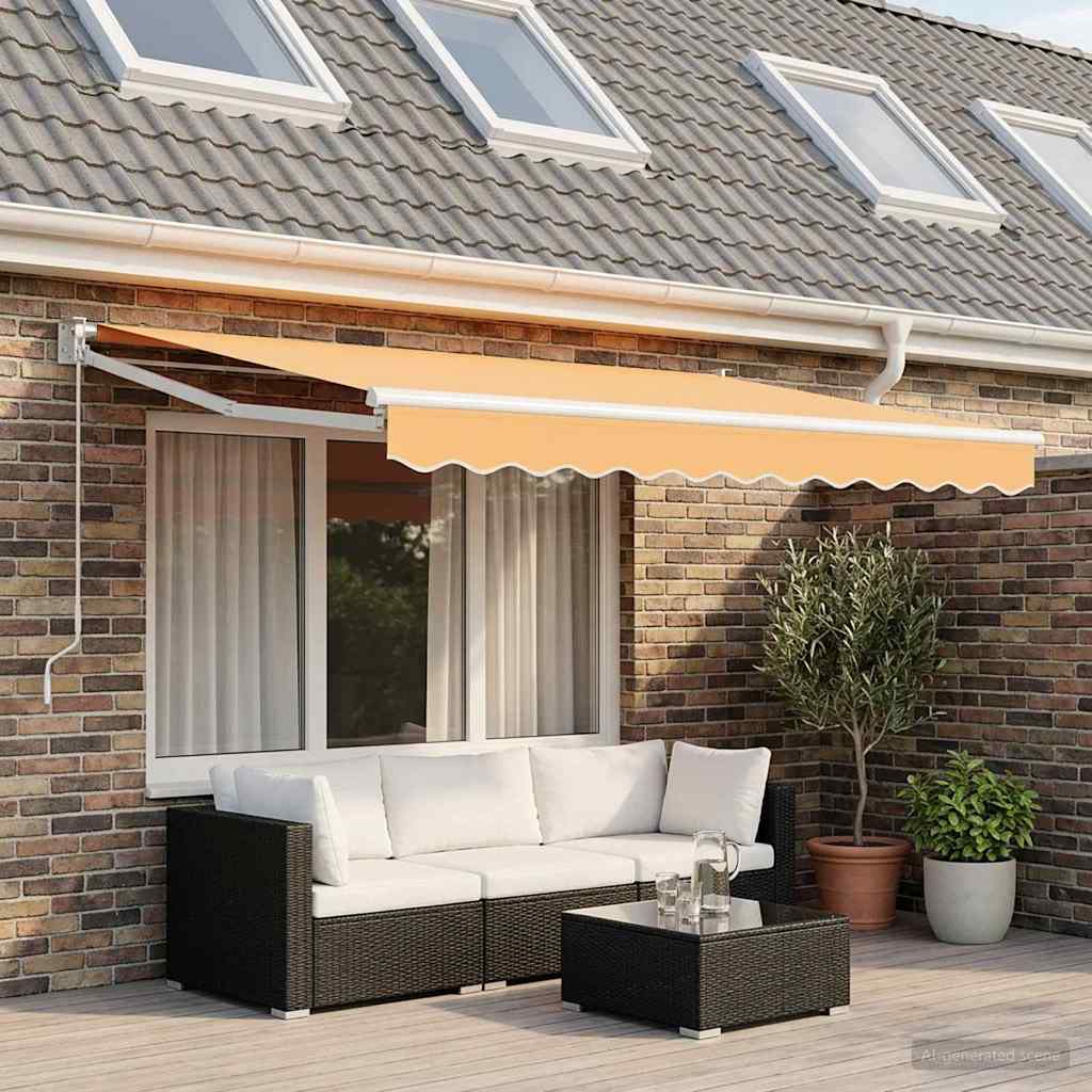 Vervangingsdoek voor zonnescherm Zand 4 x 2 m Polyester